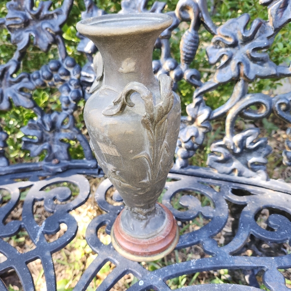 Vase 19TH Century Antique Cherubs Players Angels Playing 10 IN Marble Art Nouvea - Picture 3 of 11